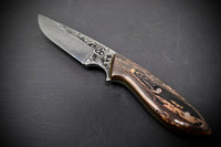 Murray Carter Jewel Damascus  Neck Knife 76mm