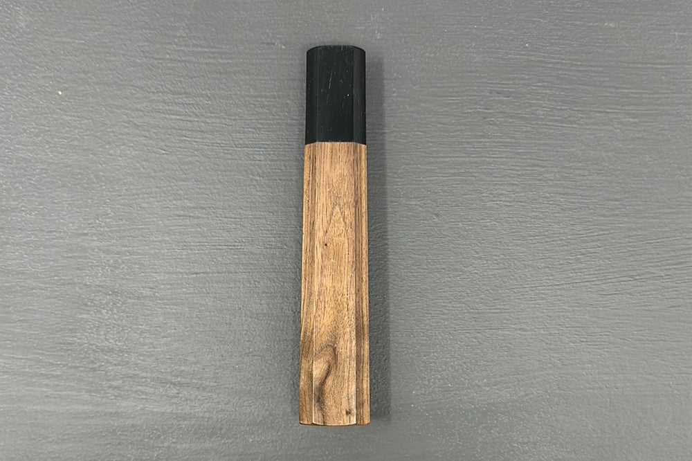 Walnut Wa-Handle w/Black Buffalo Horn Collar - Thecooksedge