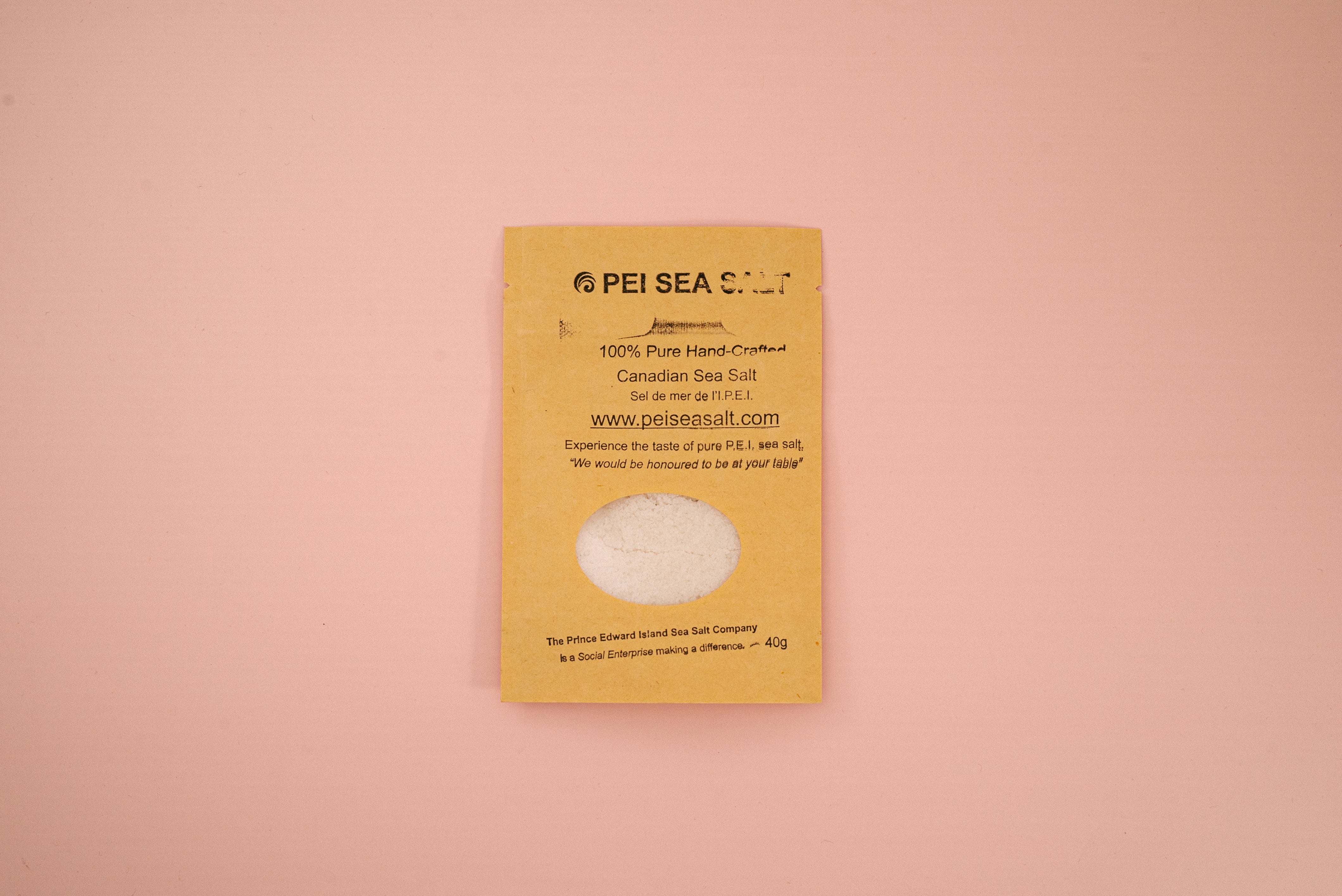 40g pouch of Pure Sea Salt - Prince Edward Island Sea Salt Company - Thecooksedge