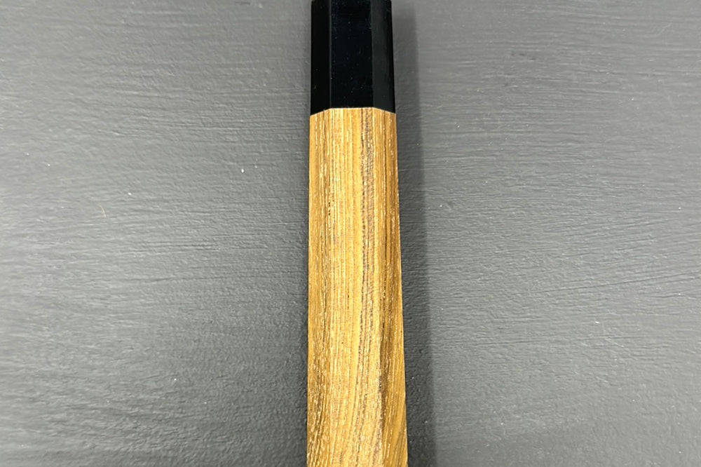 Teak Wa-Handle w/Black Buffalo Horn Collar - Thecooksedge