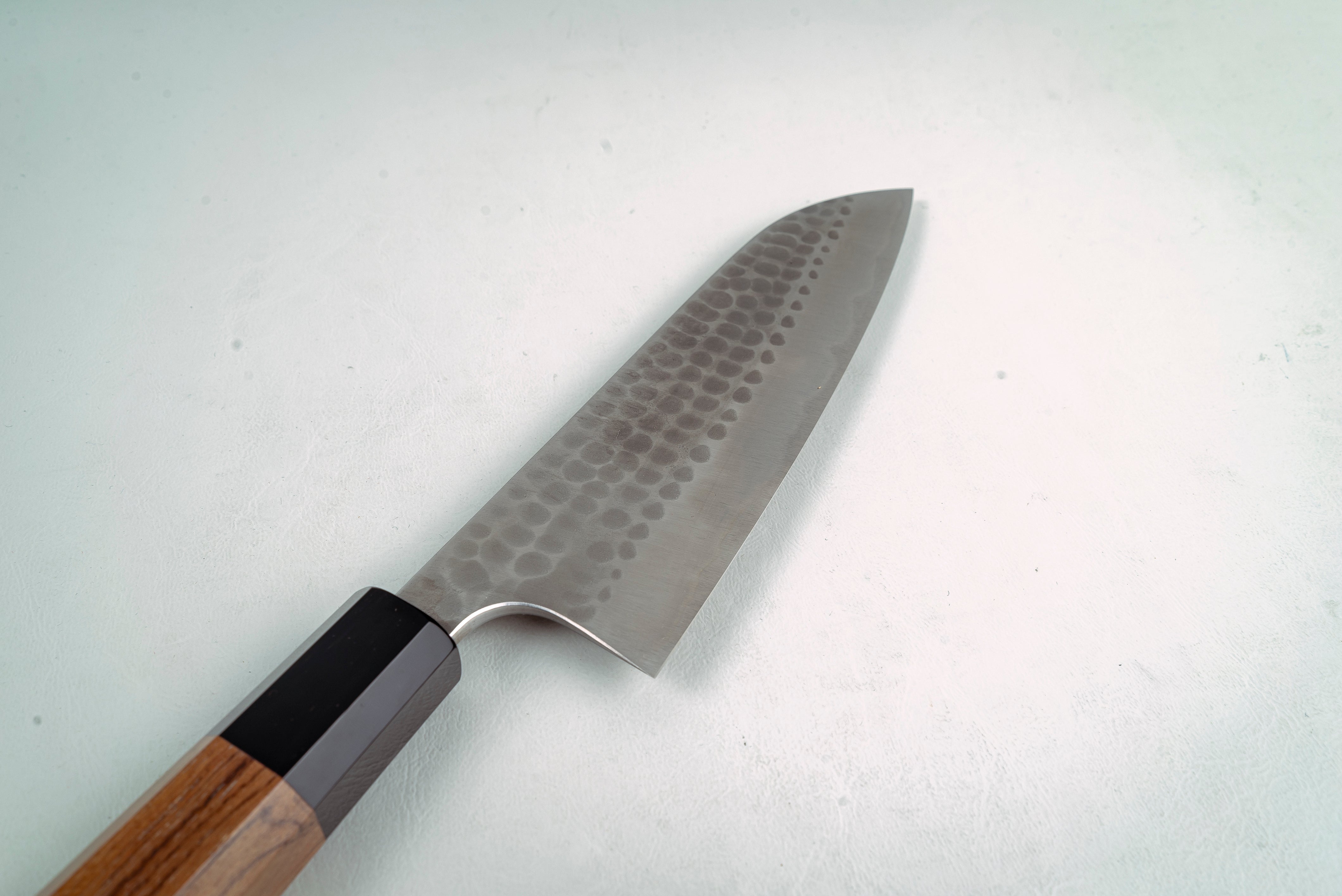 Anryu Hamono Blue#2 Migaki Stainless Clad Santoku - Thecooksedge