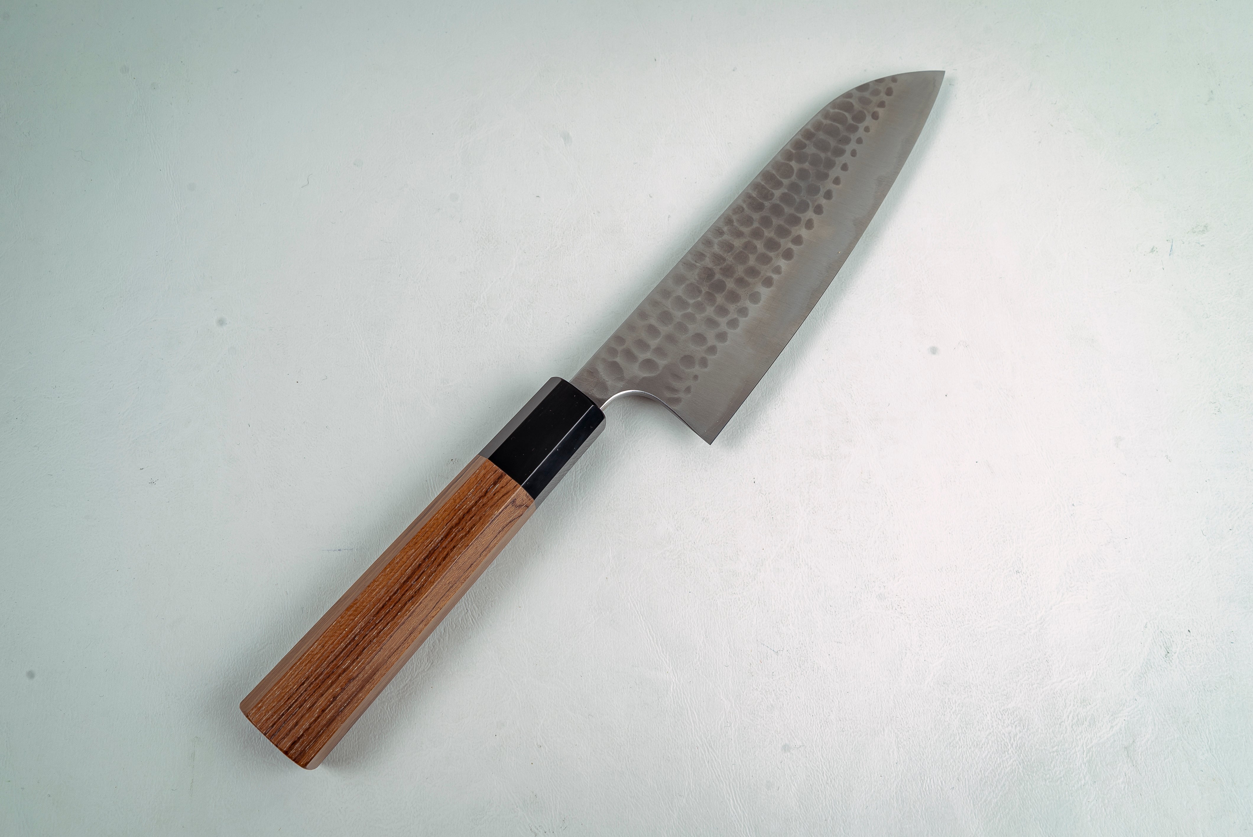 Anryu Hamono Blue#2 Migaki Stainless Clad Santoku - Thecooksedge