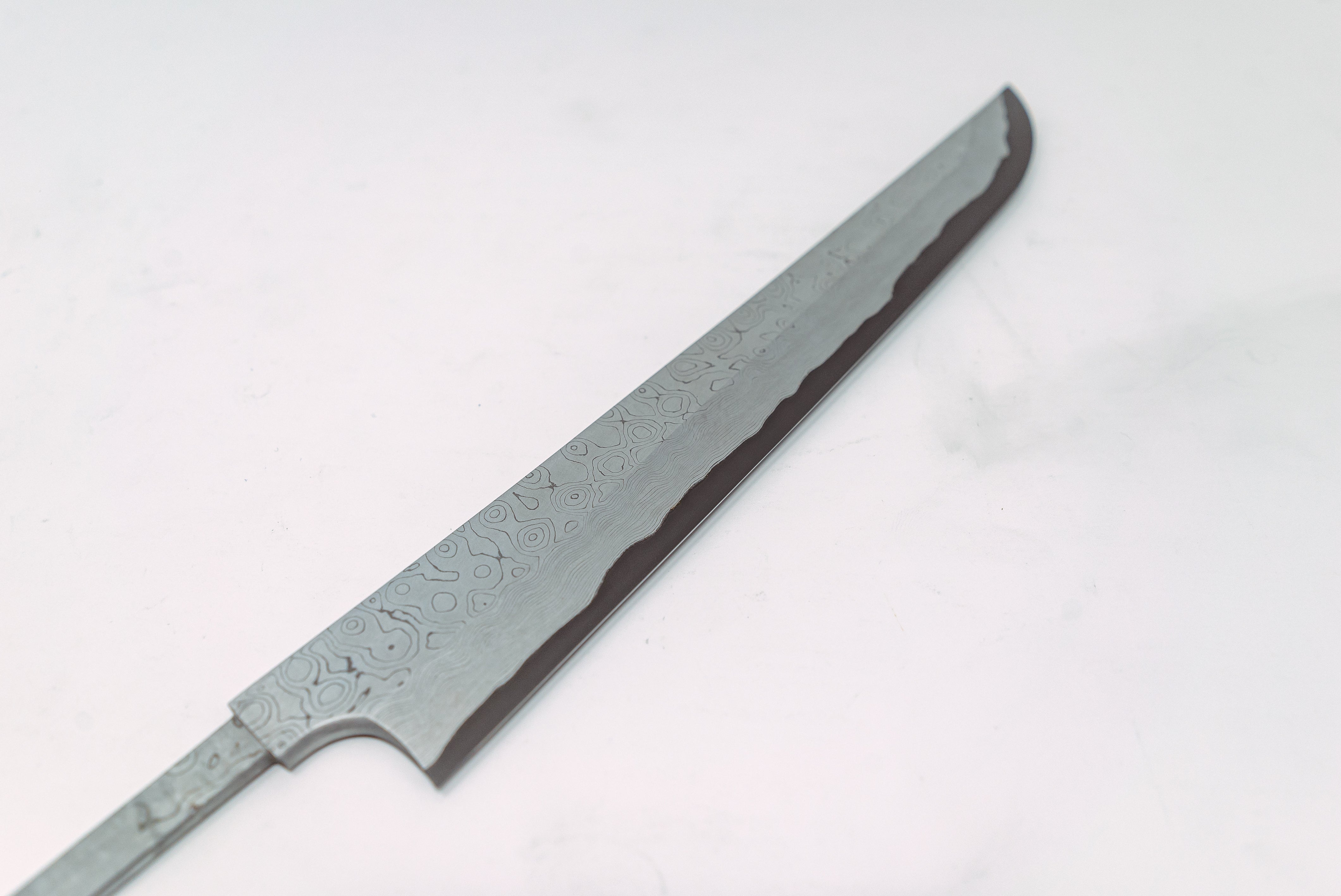 Nigara Hamono Kurozome Damascus Sakimaru Yanagiba 270mm(Blade Only) - Thecooksedge