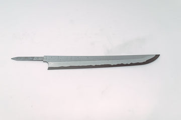 Nigara Hamono Kurozome Damascus Sakimaru Yanagiba 300mm(Blade Only) - Thecooksedge