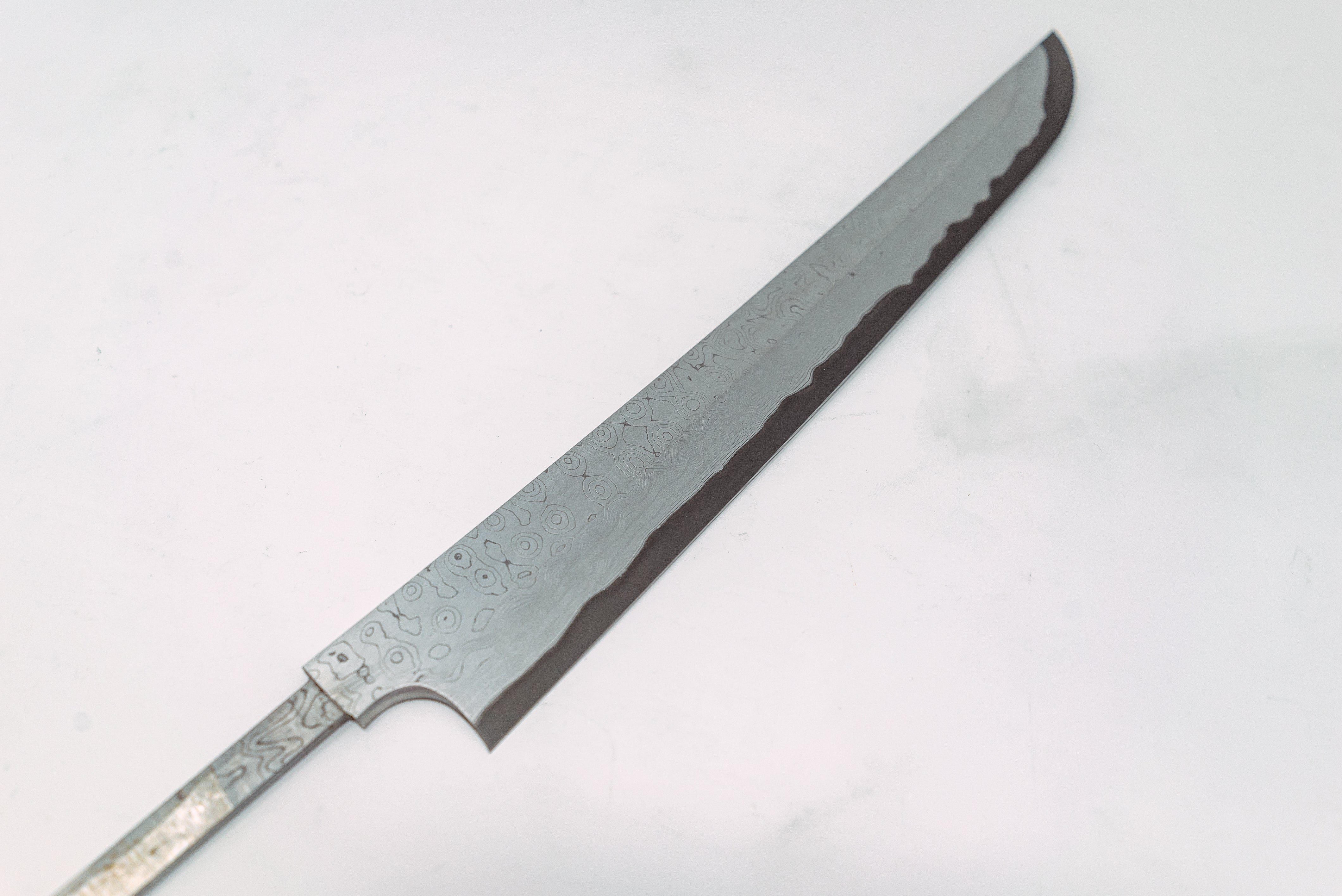 Nigara Hamono Kurozome Damascus Sakimaru Yanagiba 300mm(Blade Only) - Thecooksedge