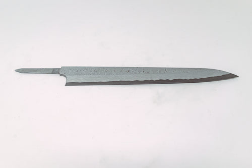 Nigara Hamono Kurozome Damascus Yanagiba 300mm (Blade Only) - Thecooksedge