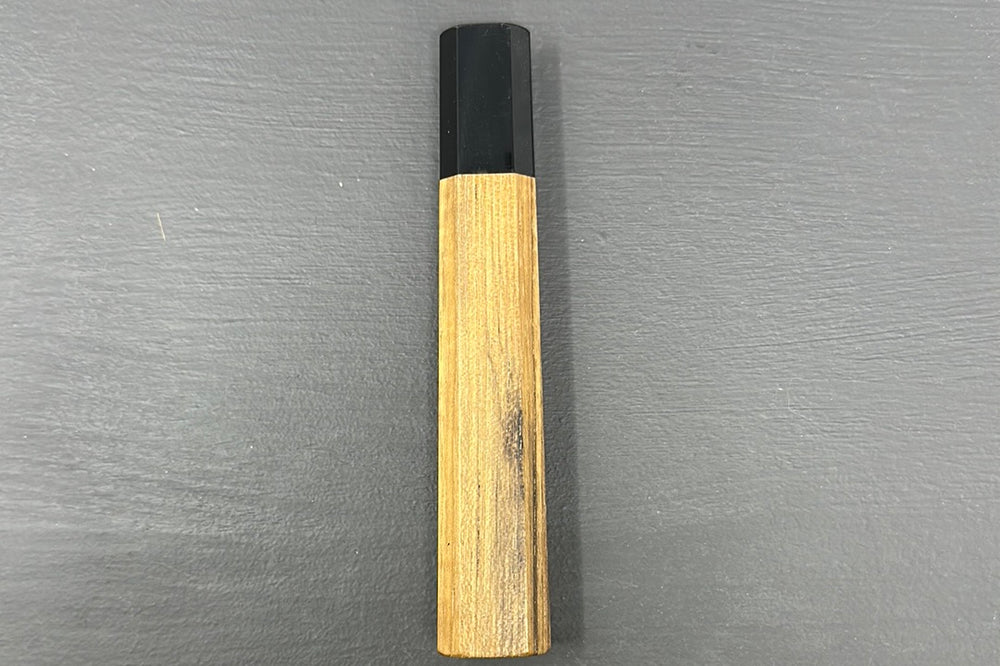 Teak Wa-Handle w/Black Buffalo Horn Collar - Thecooksedge