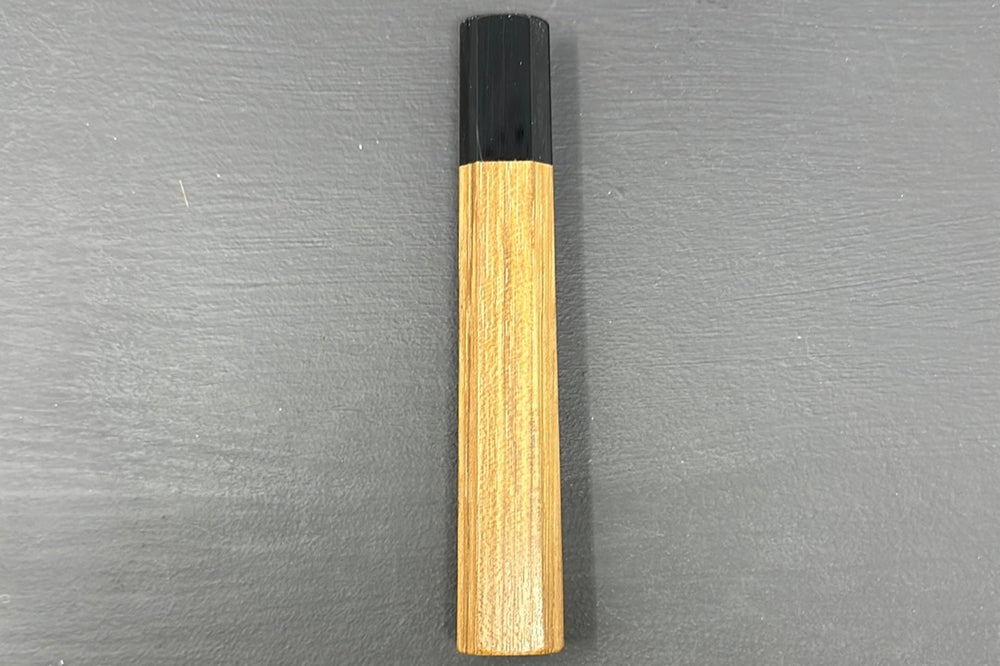 Teak Wa-Handle w/Black Buffalo Horn Collar - Thecooksedge