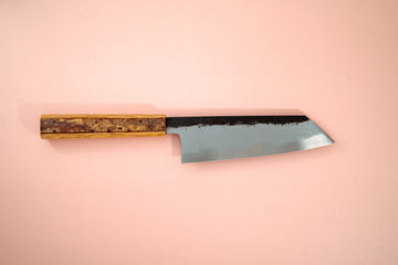 HADO Sumi Blue#1 Damascus Bunka 180mm W/Cherry Bark Handle - Thecooksedge