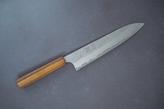 Hatsukokoro Blue#2 Nashiji Damascus Gyuto 240mm - Thecooksedge
