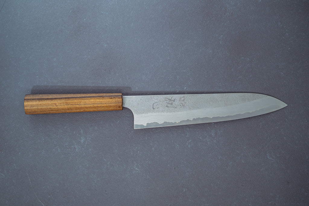 Hatsukokoro Blue#2 Nashiji Damascus Gyuto 240mm - Thecooksedge