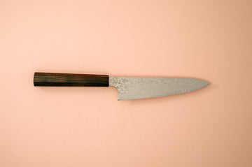 Hatsukokoro Ginga34 Nickle Damascus Petty 150mm - Thecooksedge