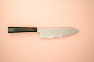 Hatsukokoro Ginga34 Nickel Damascus Santoku 180mm - Thecooksedge