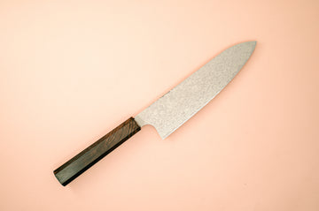 Hatsukokoro Ginga34 Nickel Damascus Santoku 180mm - Thecooksedge