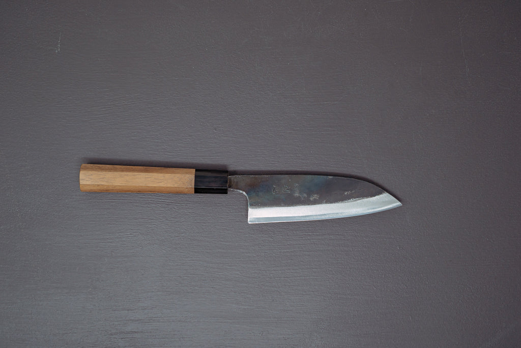 Hatsukokoro Kokugei Blue#1 Kurouchi Petty 120mm - Thecooksedge