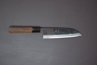 Hatsukokoro Kokugei Blue#1 Kurouchi Santoku 165mm - Thecooksedge