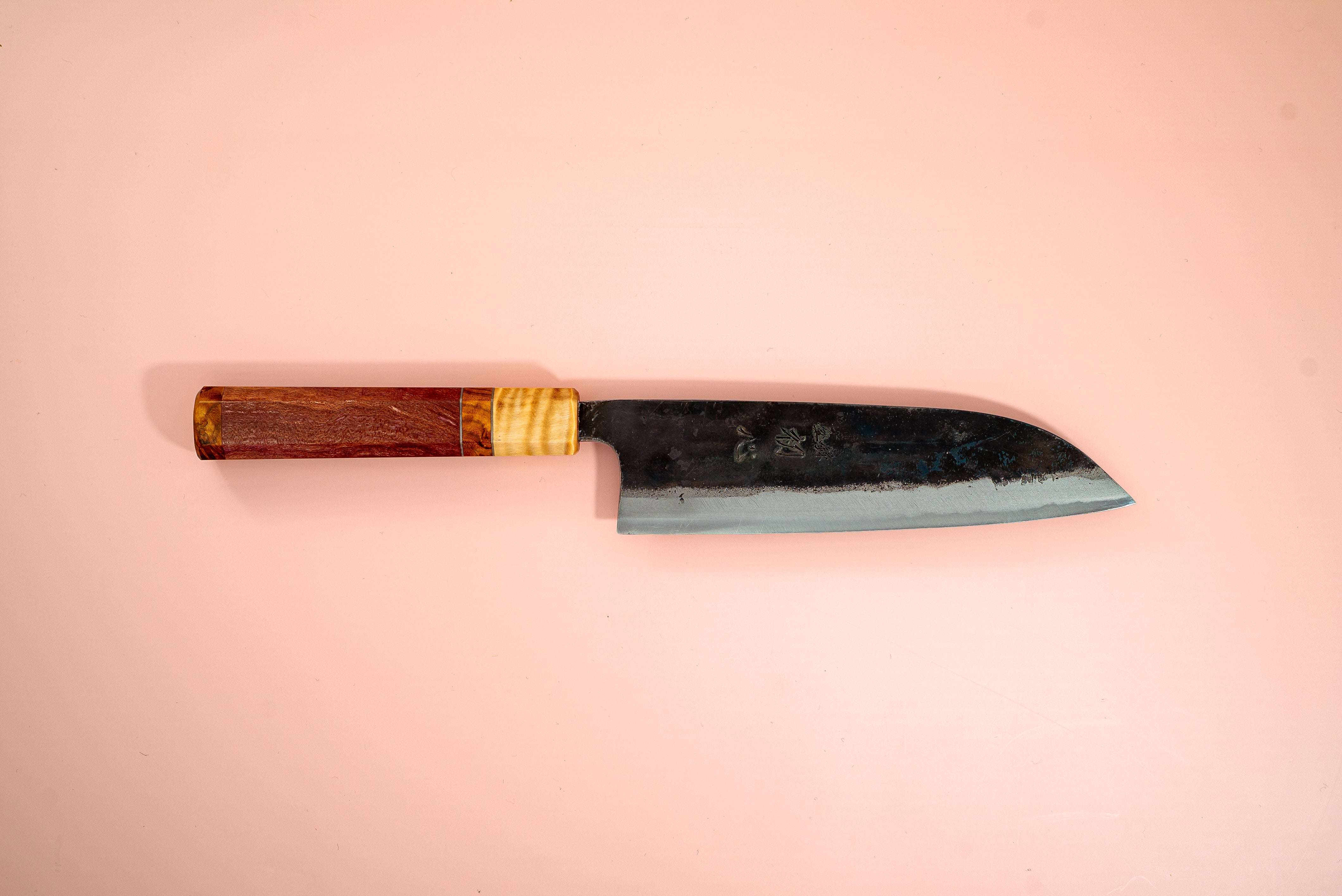 Hatsukokoro Kokugei Blue#1 Kurouchi Santoku 165mm - Thecooksedge