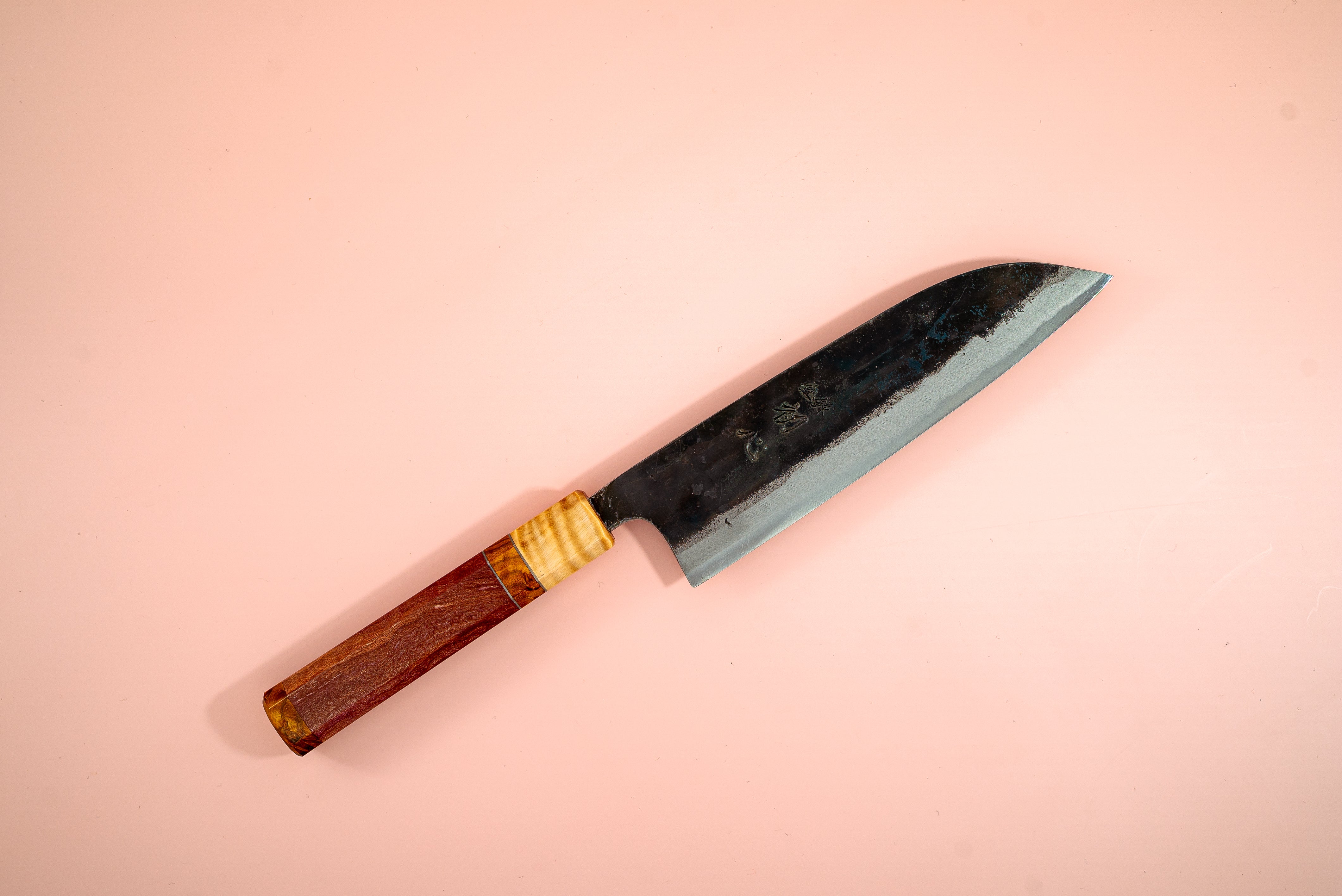 Hatsukokoro Kokugei Blue#1 Kurouchi Santoku 165mm - Thecooksedge