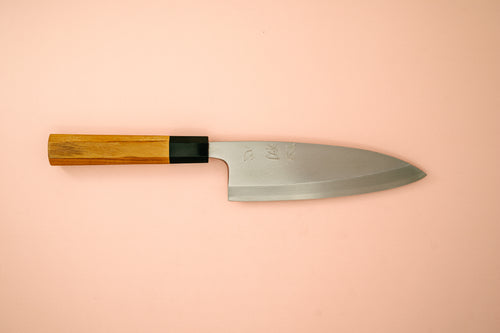 Hatsukokoro Shirasagi Silver 3 Deba 180mm - Thecooksedge