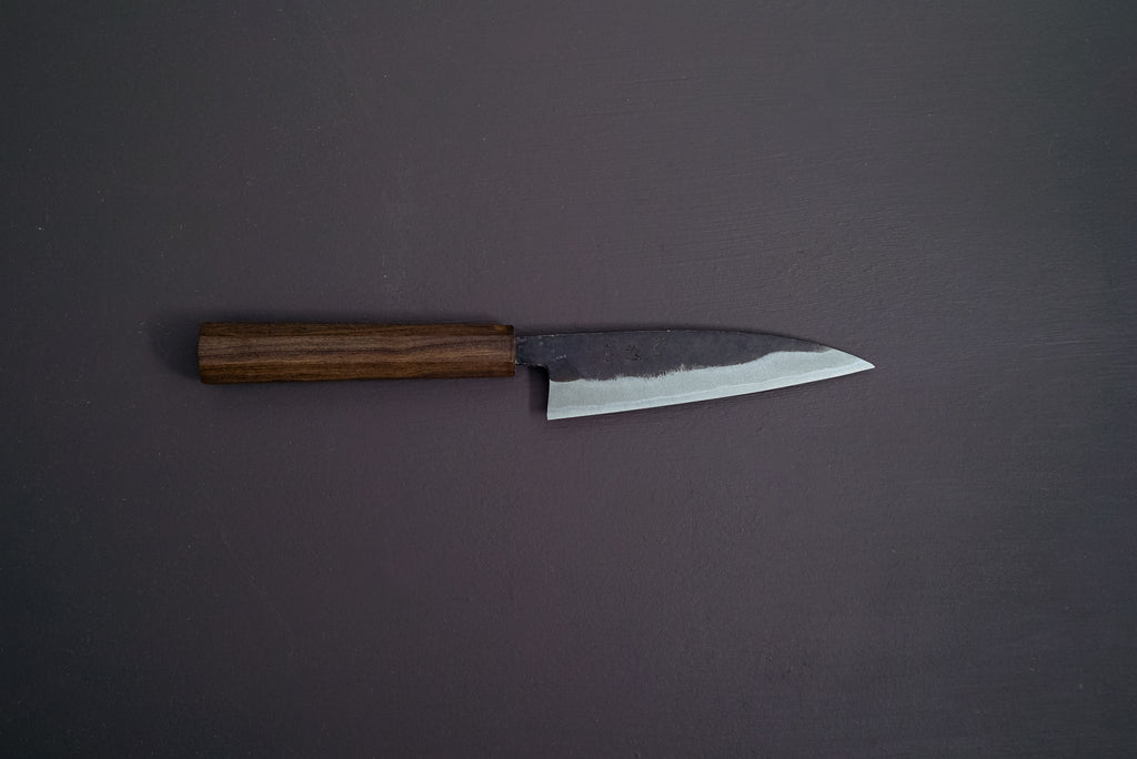 Hatsukokoro Sumi Blue2 Kurouchi Petty 120mm - Thecooksedge