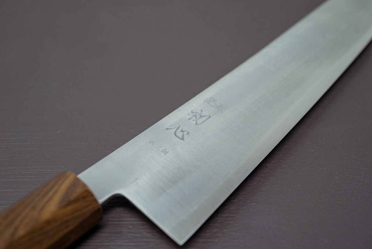 Hayabusa Silver3 Migaki Kiritsuke 240mm - Thecooksedge