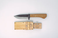 Shotaro Imai W2 Damascus Outdoor Knife 110mm - Thecooksedge