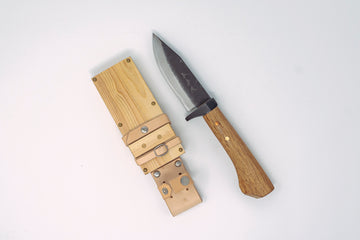 Shotaro Imai W2 Damascus Outdoor Knife 110mm - Thecooksedge