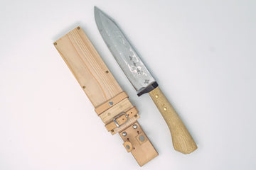 Shotaro Imai W2 Damascus Outdoor Knife 210mm - Thecooksedge