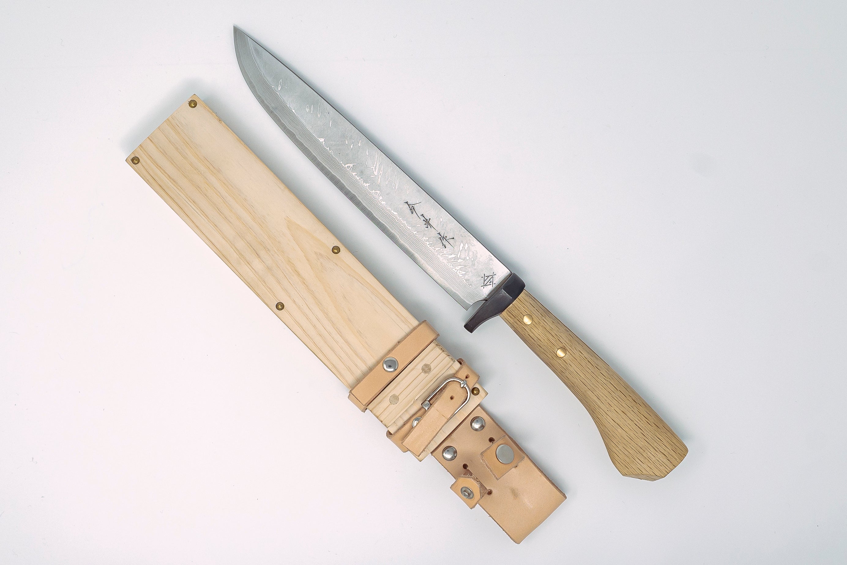 Shotaro Imai W2 Damascus Outdoor Knife 240mm - Thecooksedge