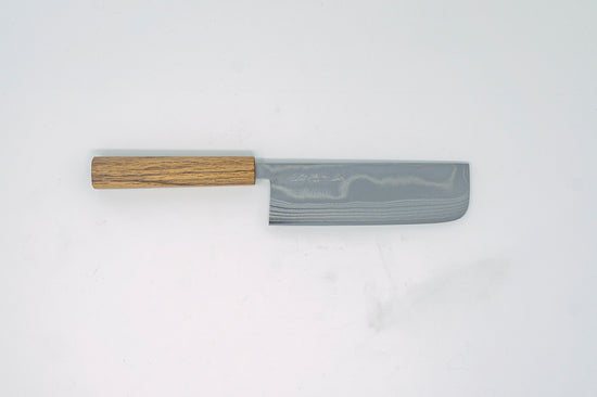 Sakai kikumori 10A Damascus Nakiri 165mm - Thecooksedge