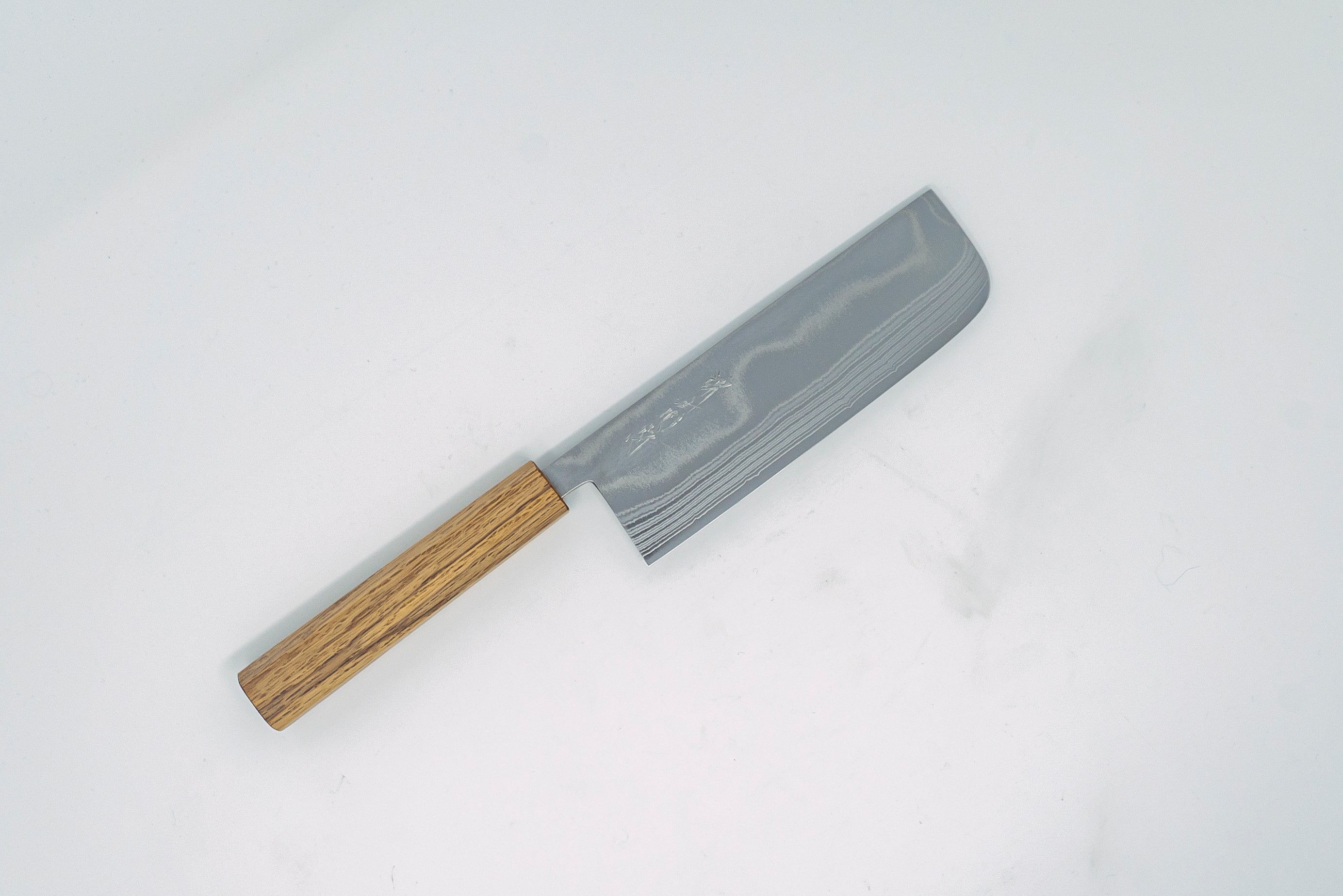 Sakai kikumori 10A Damascus Nakiri 165mm - Thecooksedge