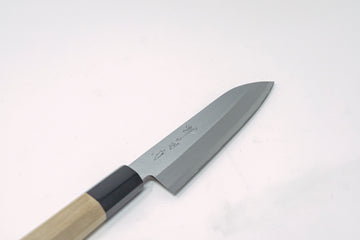 Sakai Kikumori Q-AS Santoku 135mm w/Magnolia Handle - Thecooksedge