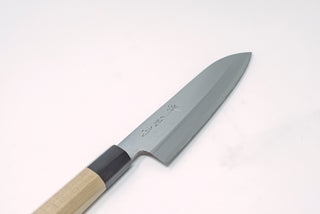 Sakai Kikumori Q-AS Santoku 180mm w/Magnolia Handle - Thecooksedge