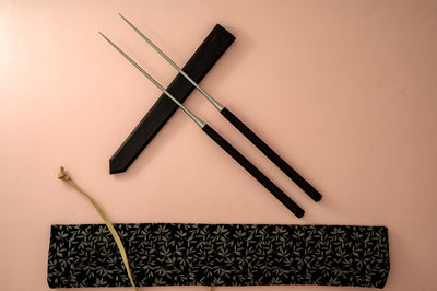 Moribashi Chopsticks w/ Saya and Case 150mm - Thecooksedge