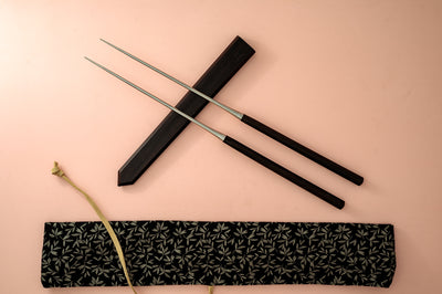 Moribashi Chopsticks w/ Saya and Case 165mm - Thecooksedge