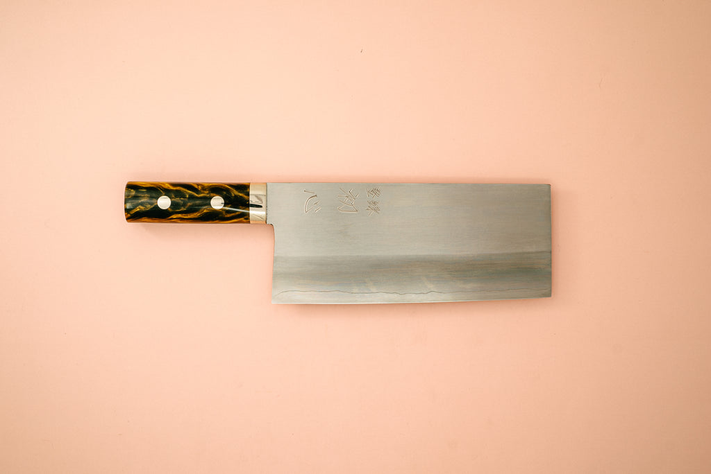 Nakagawa Silver3 Chinese Cleaver Acrylic Handle - Thecooksedge