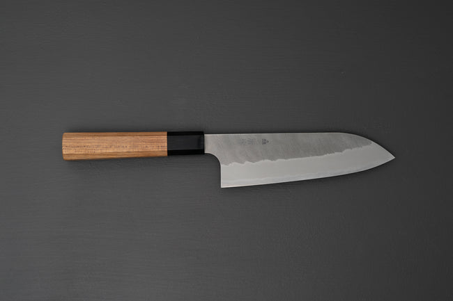 Nigara Hamono AS Tsuchime Santoku 180mm - Thecooksedge