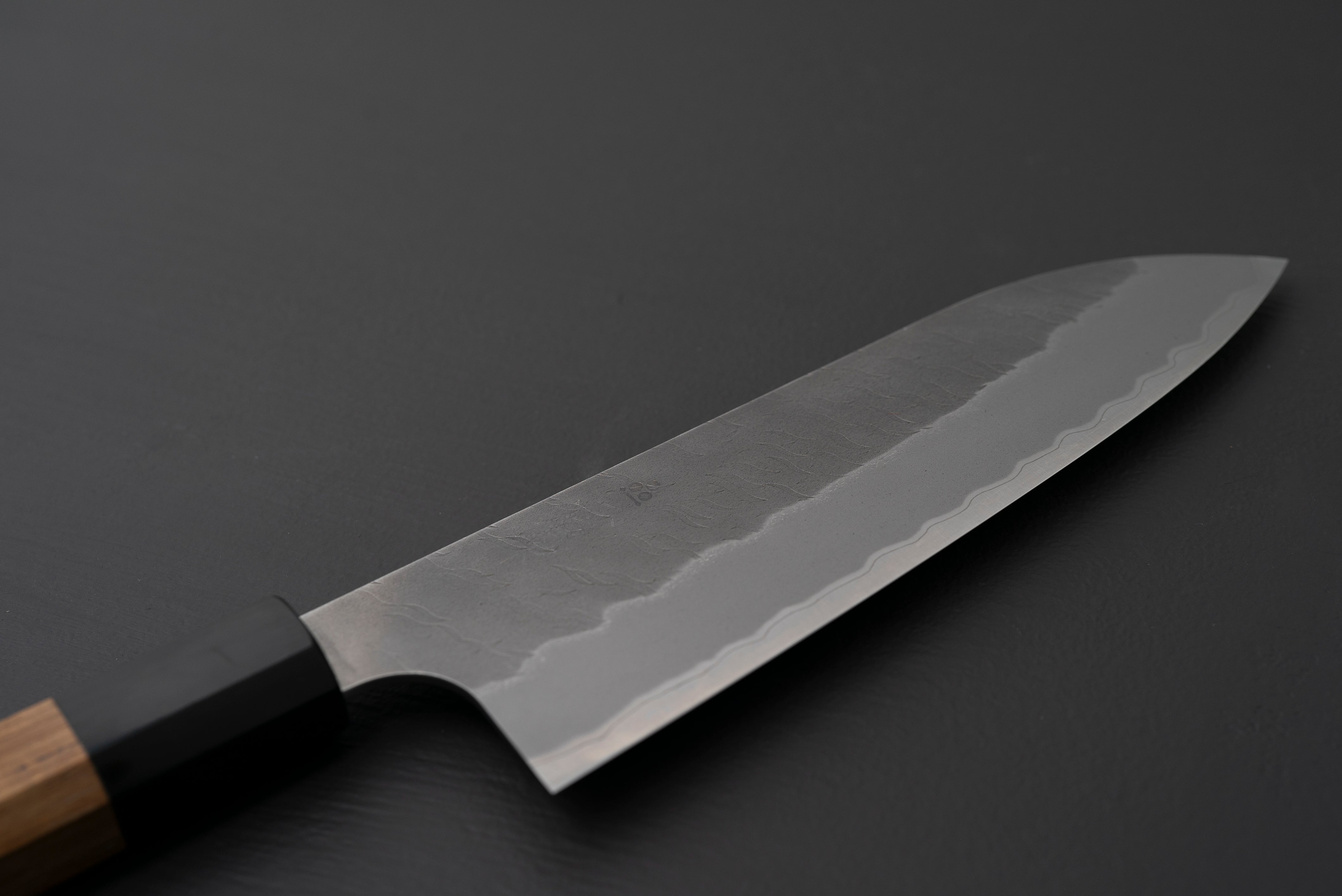Nigara Hamono AS Tsuchime Santoku 180mm - Thecooksedge