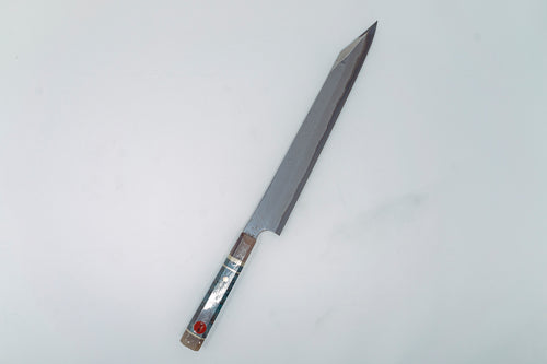 Nigara Hamono Blue2 Twisted Damascus Kiritsuke Yanagiba 300mm - Thecooksedge