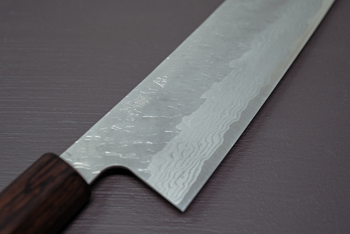Nigara Hamono VG10 Tsuchime Damascus Kiritsuke 240mm - Thecooksedge