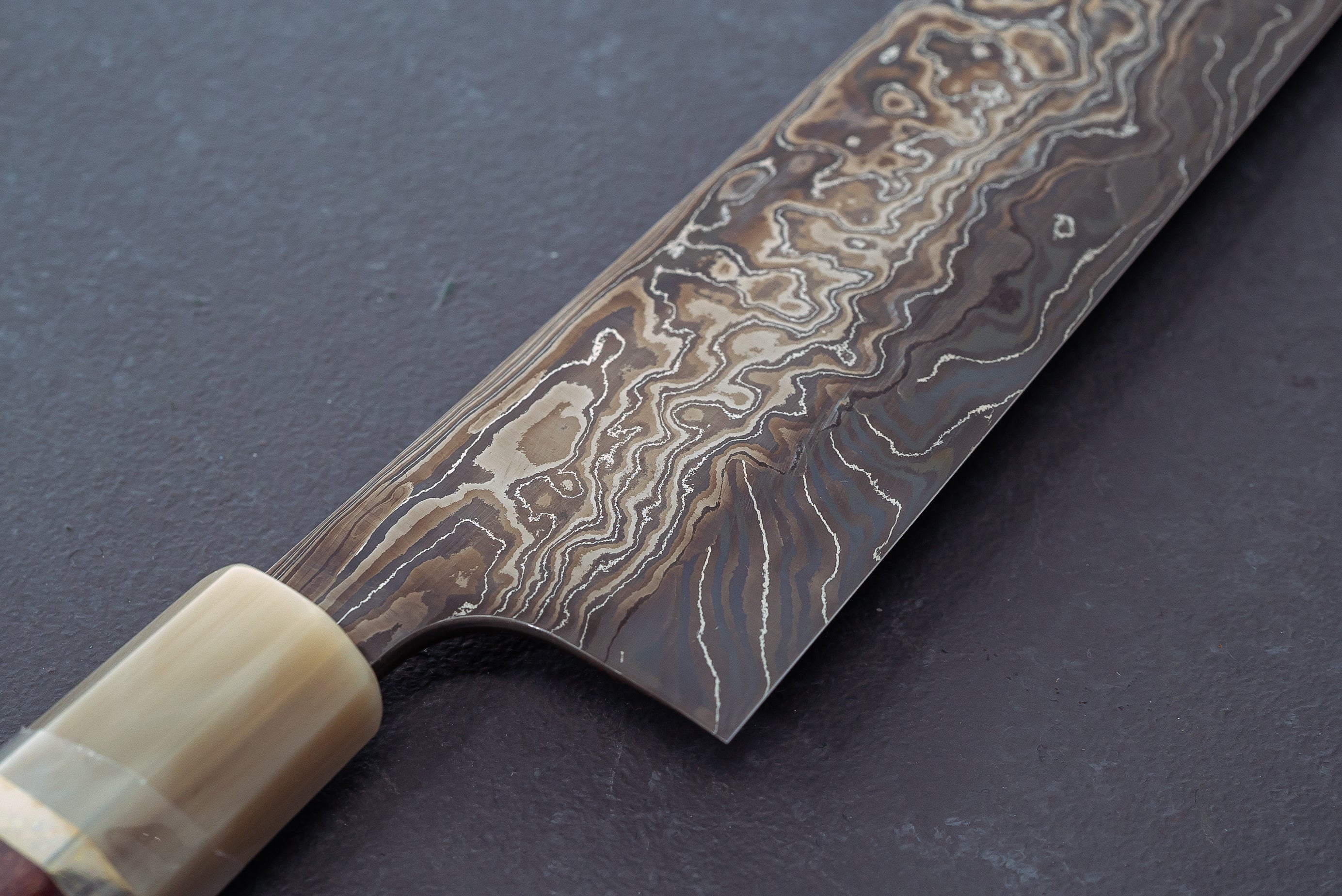 Nigara Hamono Kagetora B2+W2 Core Damascus Gyuto 300mm - Thecooksedge