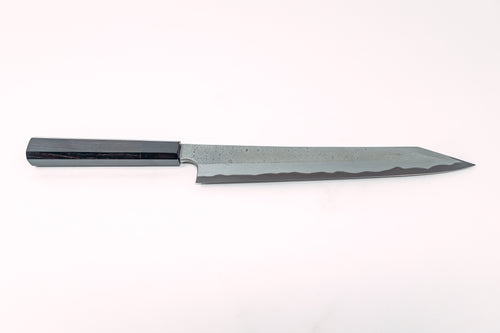 Nigara Hamono Kurozome Damascus Kiritsuke Yanagiba 270mm - Thecooksedge