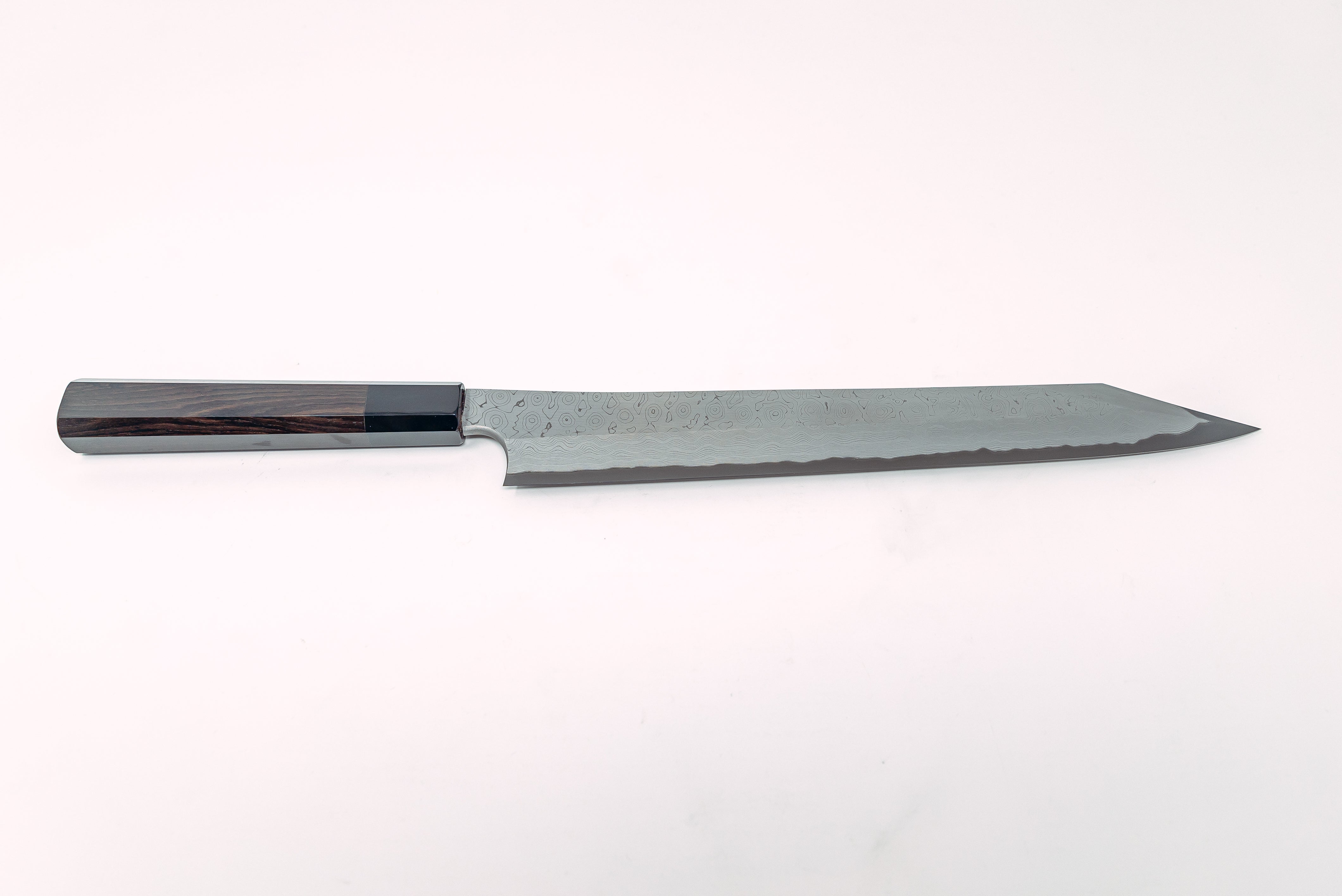 Nigara Hamono Kurozome Damascus Kiritsuke Yanagiba 300mm - Thecooksedge