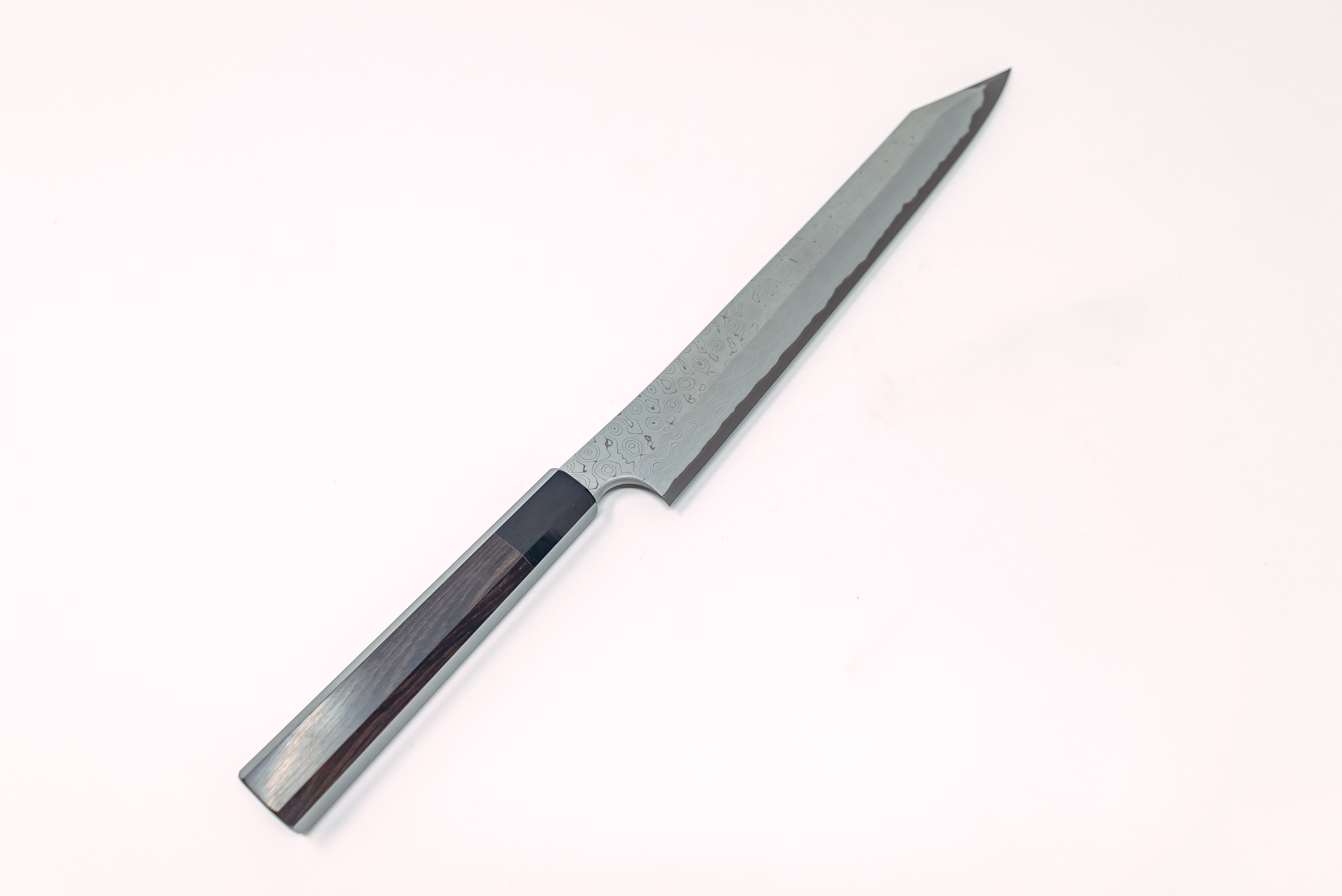Nigara Hamono Kurozome Damascus Kiritsuke Yanagiba 300mm - Thecooksedge