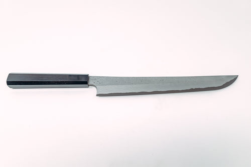 Nigara Hamono Kurozome Damascus Sakimaru Yanagiba 270mm - Thecooksedge