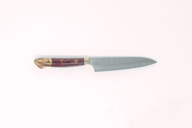 Nigara Hamono SG2 Migaki Tsuchime Petty 150mm w/ Western Resin handle - Thecooksedge