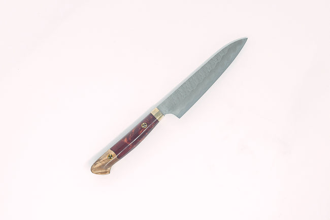 Nigara Hamono SG2 Migaki Tsuchime Petty 150mm w/ Western Resin handle - Thecooksedge