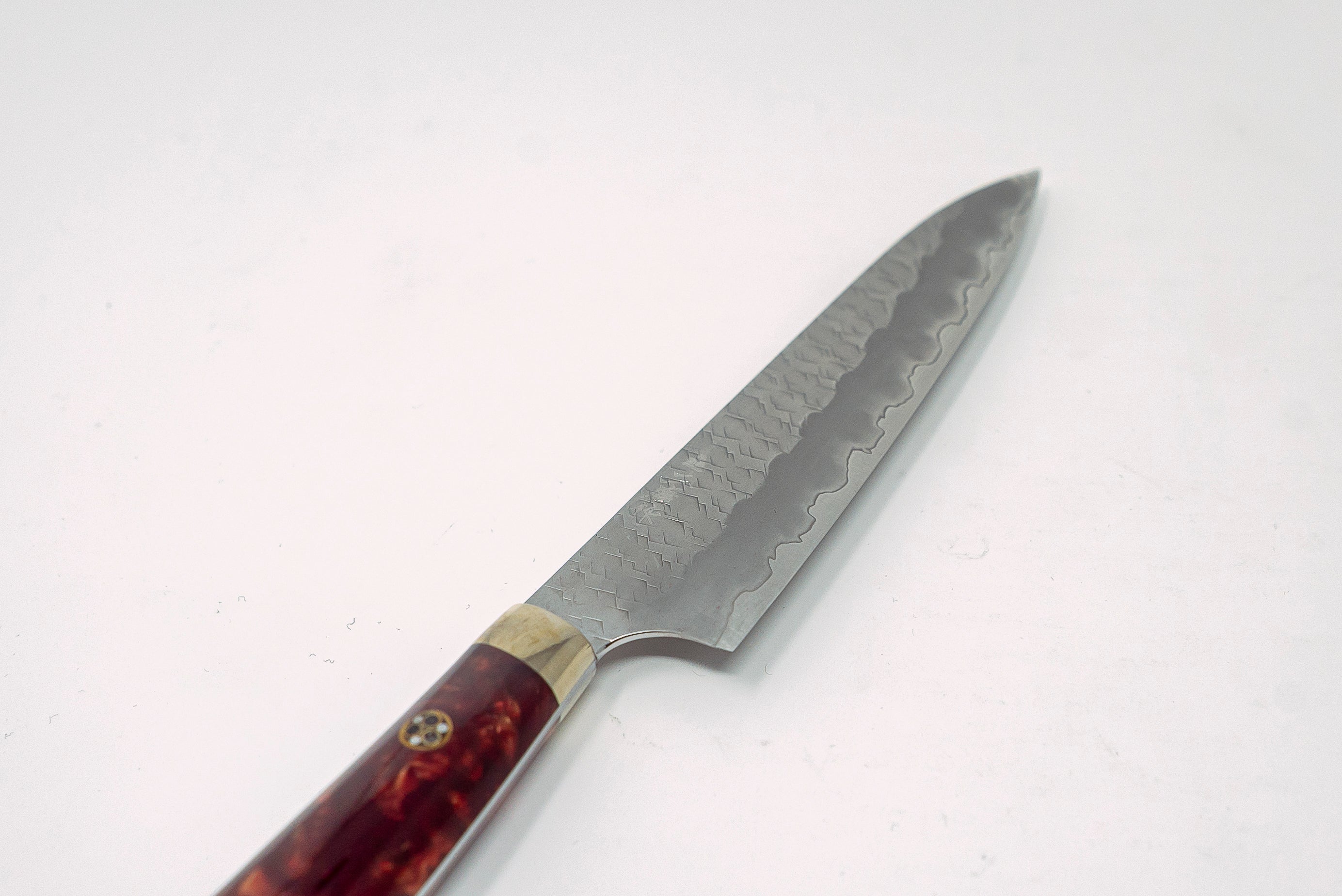 Nigara Hamono SG2 Migaki Tsuchime Petty 150mm w/ Western Resin handle - Thecooksedge