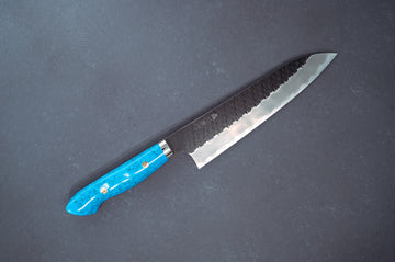 Nigara Hamono Kurouchi SG2 Tsuchime Gyuto 210mm - Thecooksedge