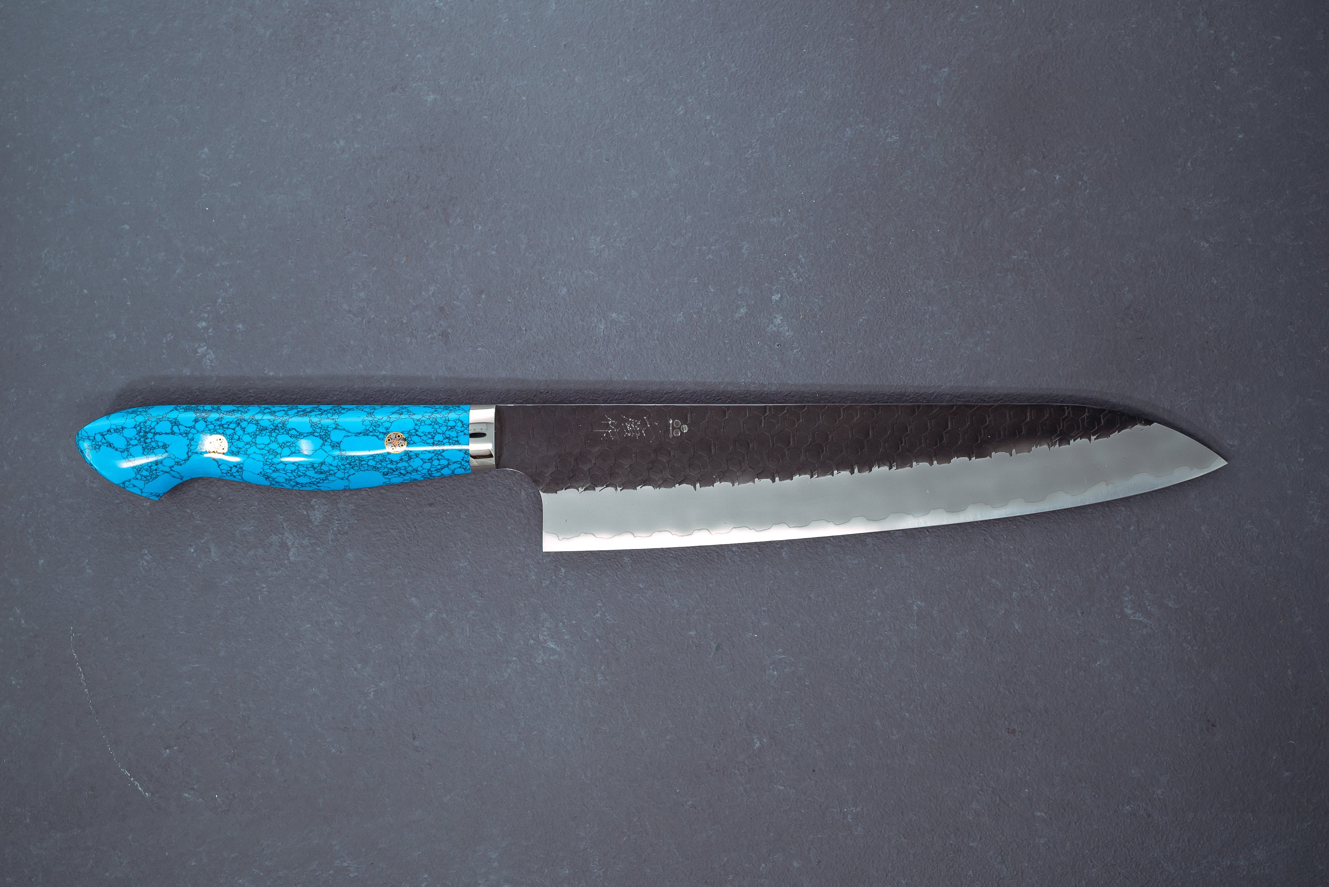 Nigara Hamono Kurouchi SG2 Tsuchime Gyuto 240mm - Thecooksedge